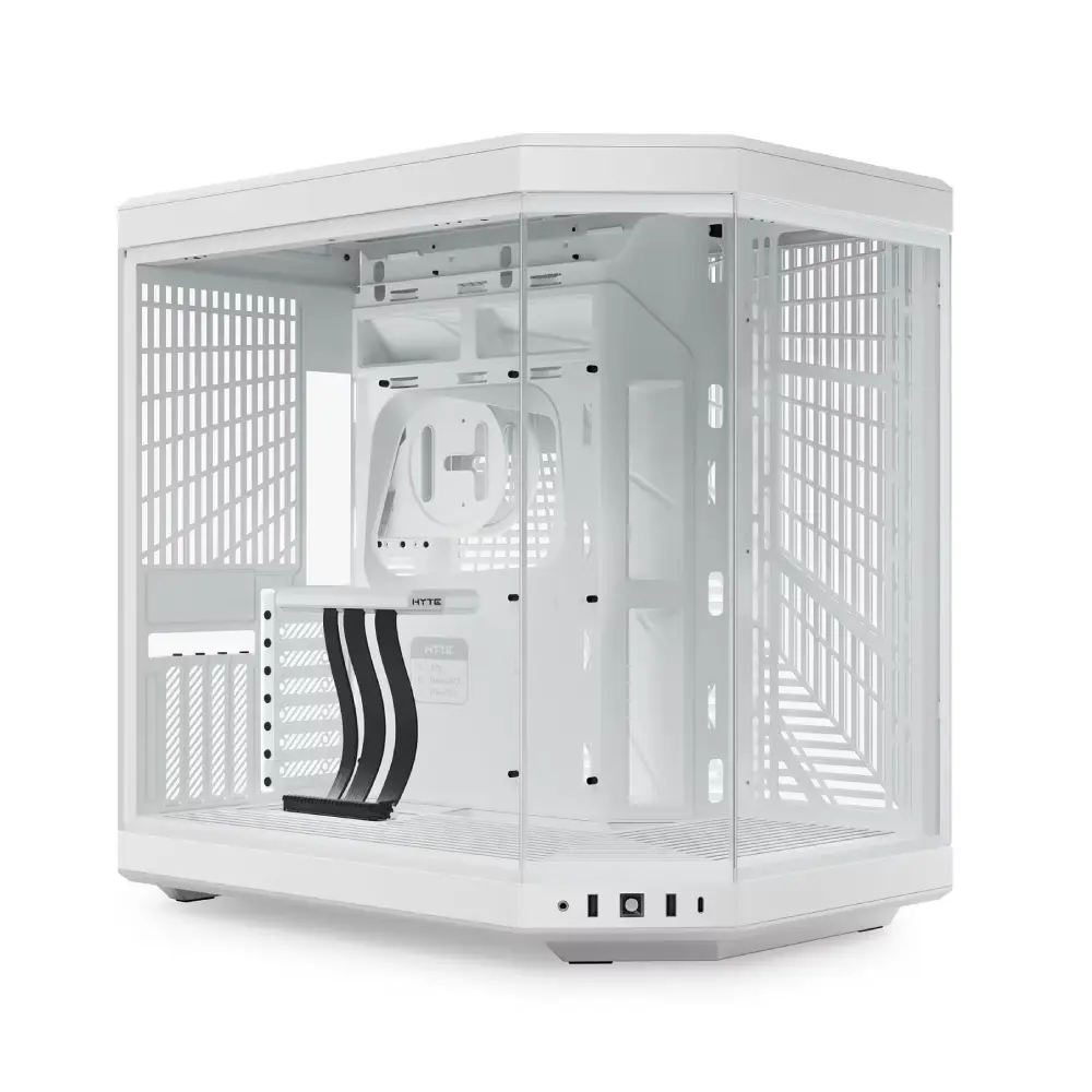 HYTE Y70 Mid-Tower in Kuwait | Dual Chamber Snow White ATX Case